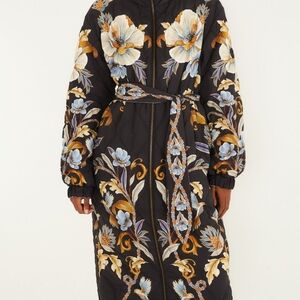 FARM Rio Floral Snake Puffer Coat